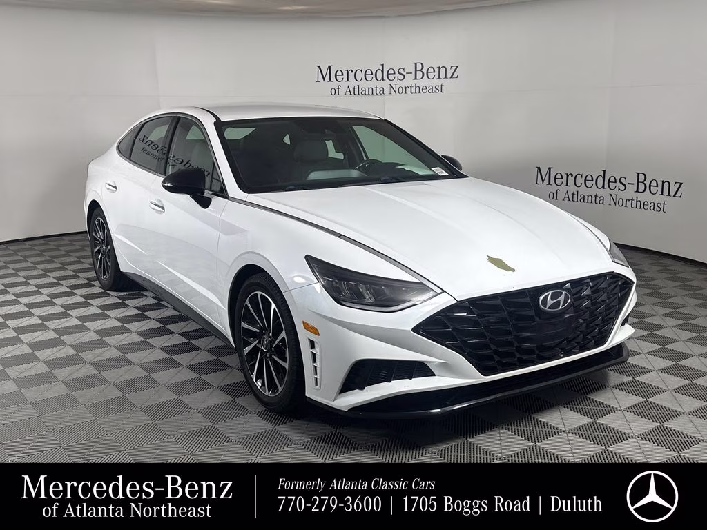 2020 Quartz White Hyundai Sonata SEL Plus FWD Sedan
