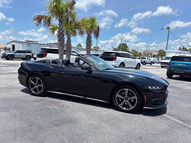 2025 Shadow Black Ford Mustang EcoBoost Premium RWD Convertible