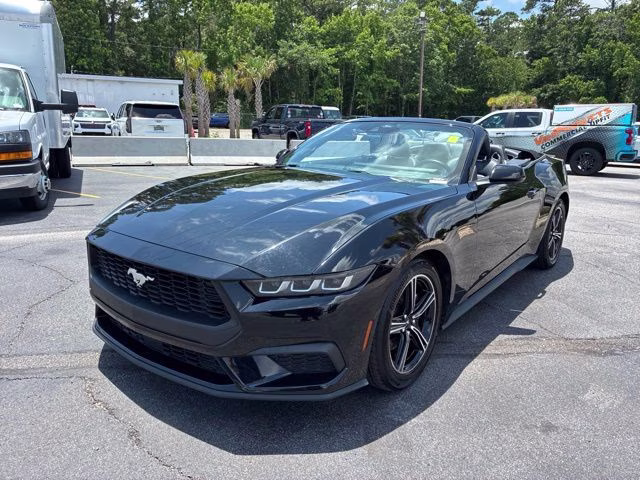 2025 Shadow Black Ford Mustang EcoBoost Premium RWD Convertible