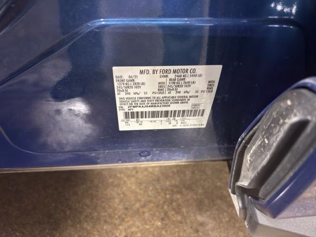 2021 Blue Metallic Ford Edge ST Line AWD SUV
