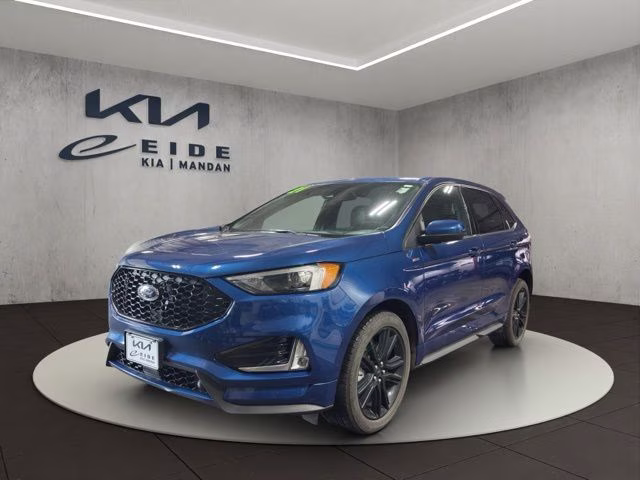 2021 Blue Metallic Ford Edge ST Line AWD SUV