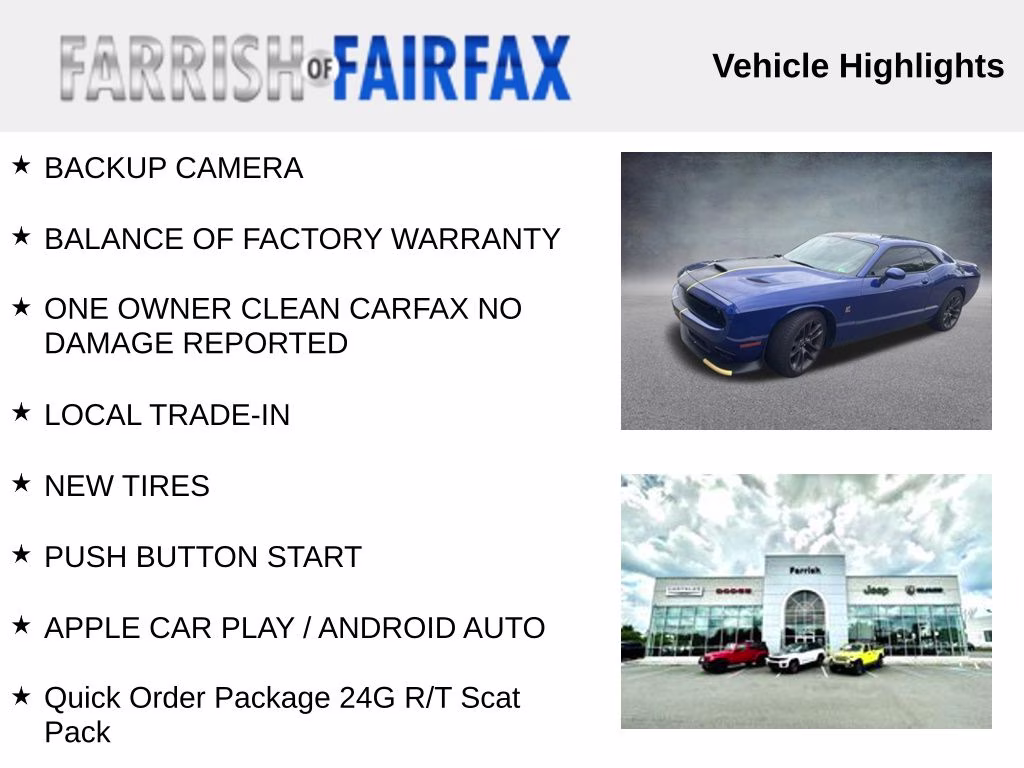 2022 Indigo Blue Dodge Challenger R/T Scat Pack RWD Coupe