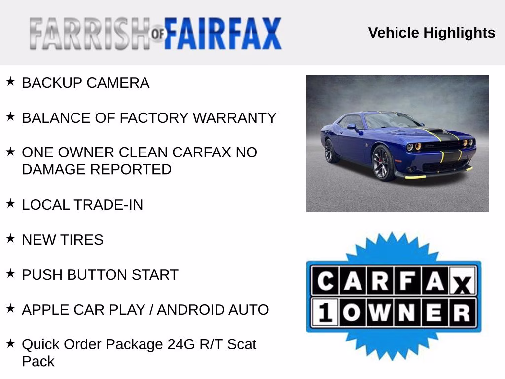 2022 Indigo Blue Dodge Challenger R/T Scat Pack RWD Coupe