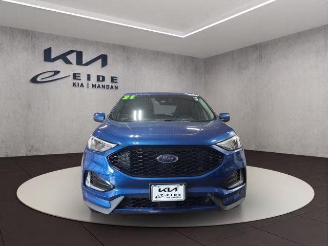 2021 Blue Metallic Ford Edge ST Line AWD SUV