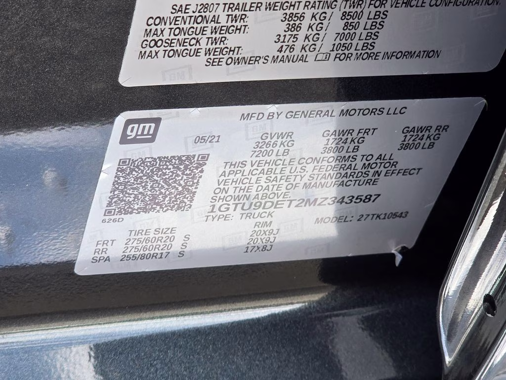 2021 Dark Sky Metallic GMC Sierra 1500 SLT 4X4 Truck