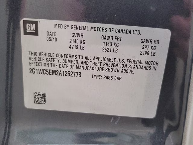 2010 Cyber Gray Metallic Chevrolet Impala LTZ FWD Sedan