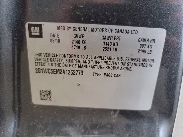 2010 Gray Chevrolet Impala LTZ FWD Sedan