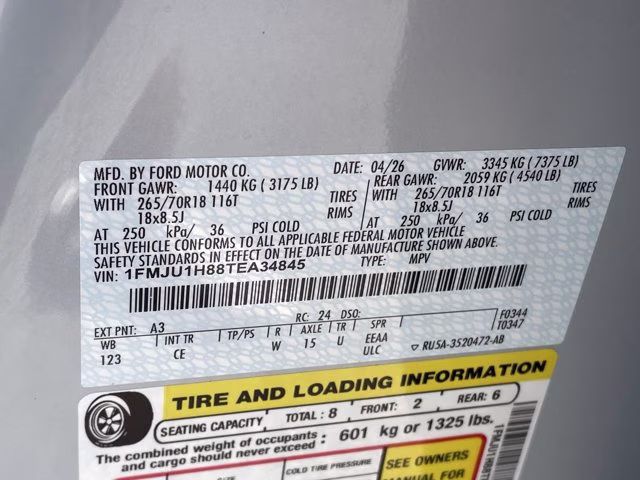 2026 Space Silver Metallic Ford Expedition Active RWD SUV