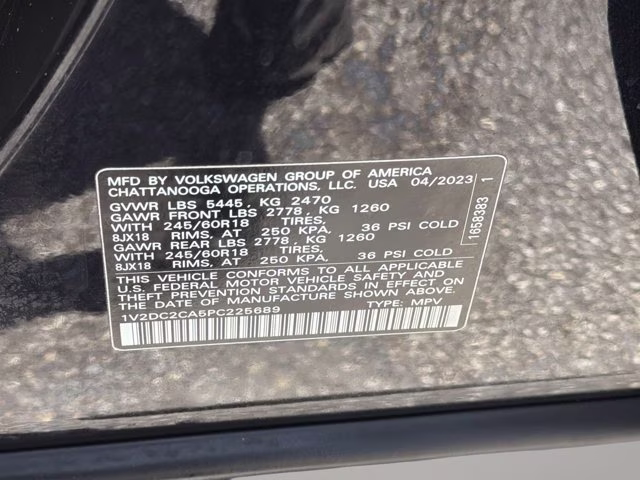 2023 Deep Black Volkswagen Atlas Cross Sport 2.0T SE FWD SUV