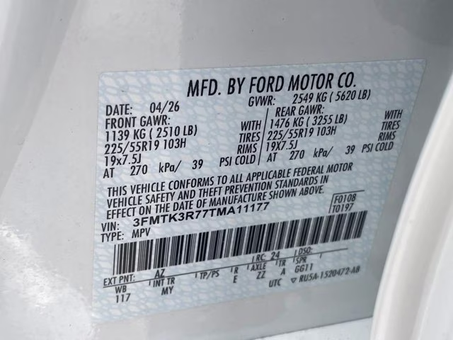 2026 Star White Metallic Tri-Coat Ford Mustang Mach-E Premium RWD SUV