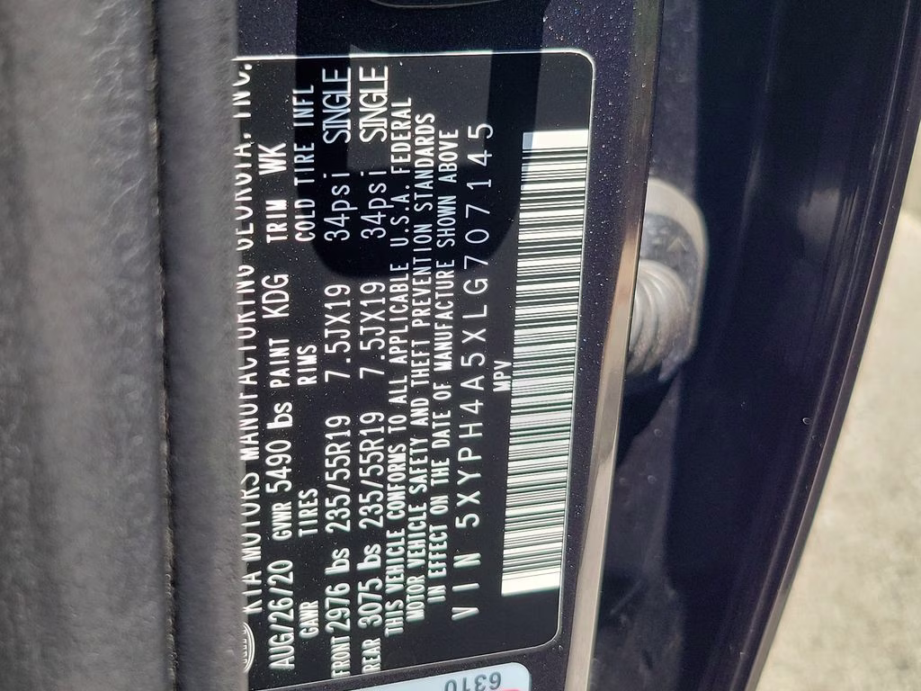 2020 Gravity Grey Kia Sorento EX V6 FWD SUV