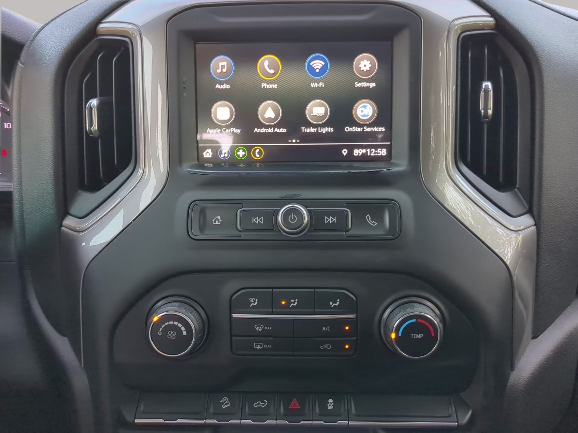 2019 Shadow Gray Metallic Chevrolet Silverado 1500 Custom Trail Boss Crew Cab Pickup 4X4 Truck
