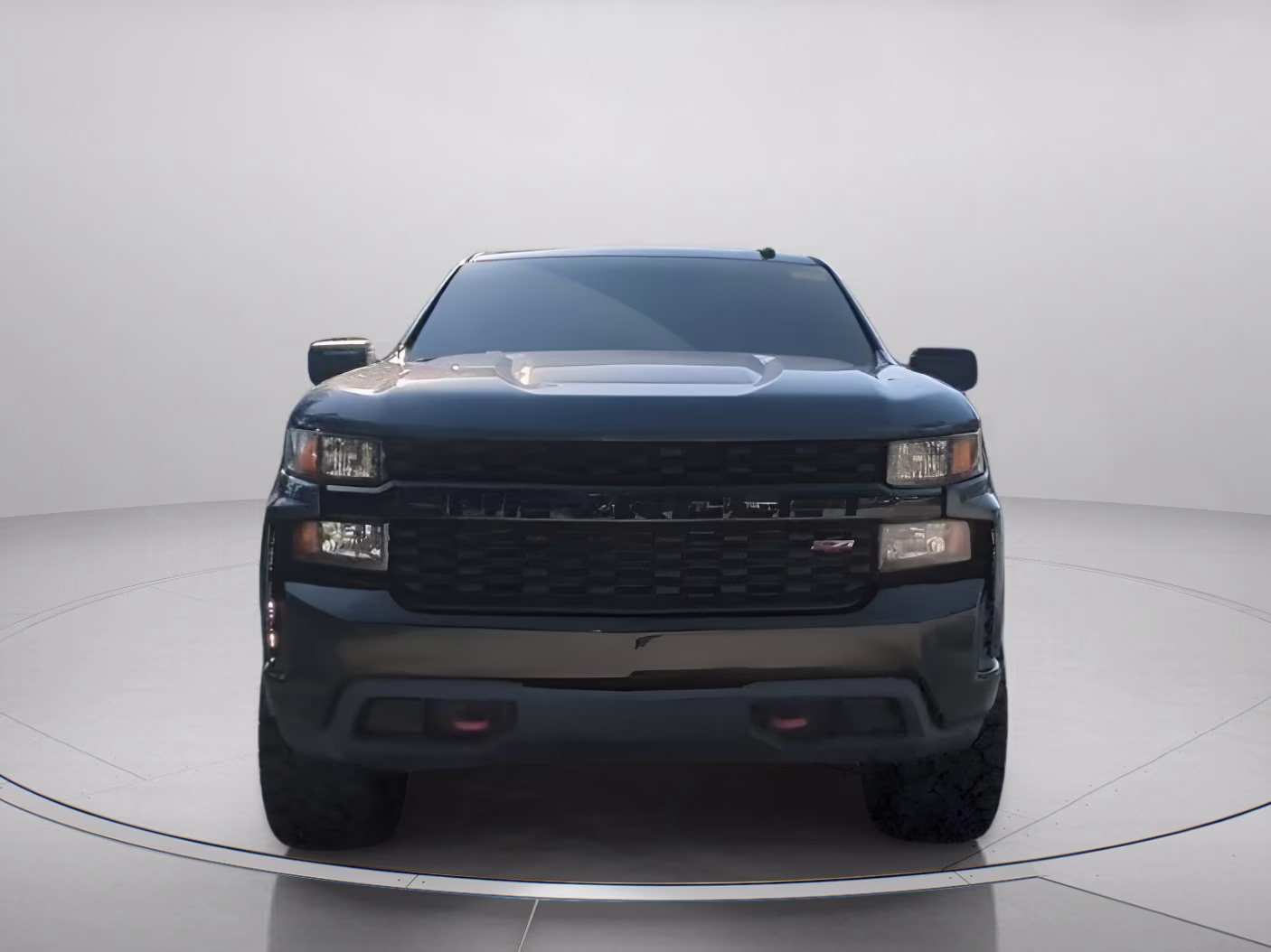 2019 Shadow Gray Metallic Chevrolet Silverado 1500 Custom Trail Boss Crew Cab Pickup 4X4 Truck