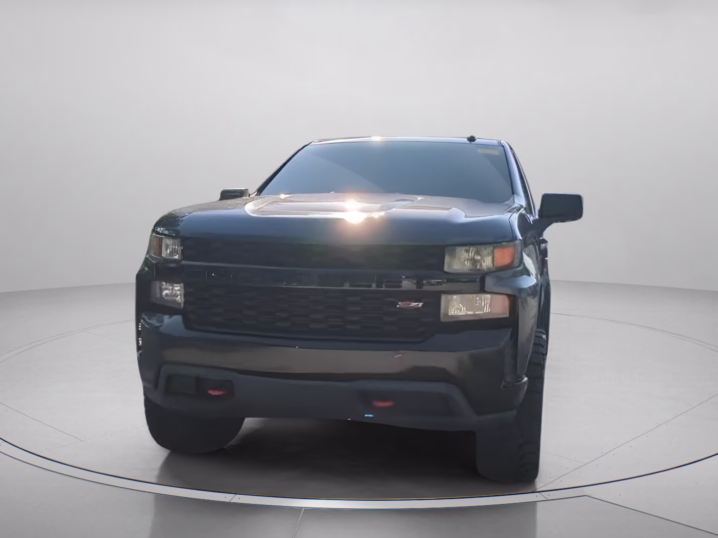 2019 Shadow Gray Metallic Chevrolet Silverado 1500 Custom Trail Boss Crew Cab Pickup 4X4 Truck