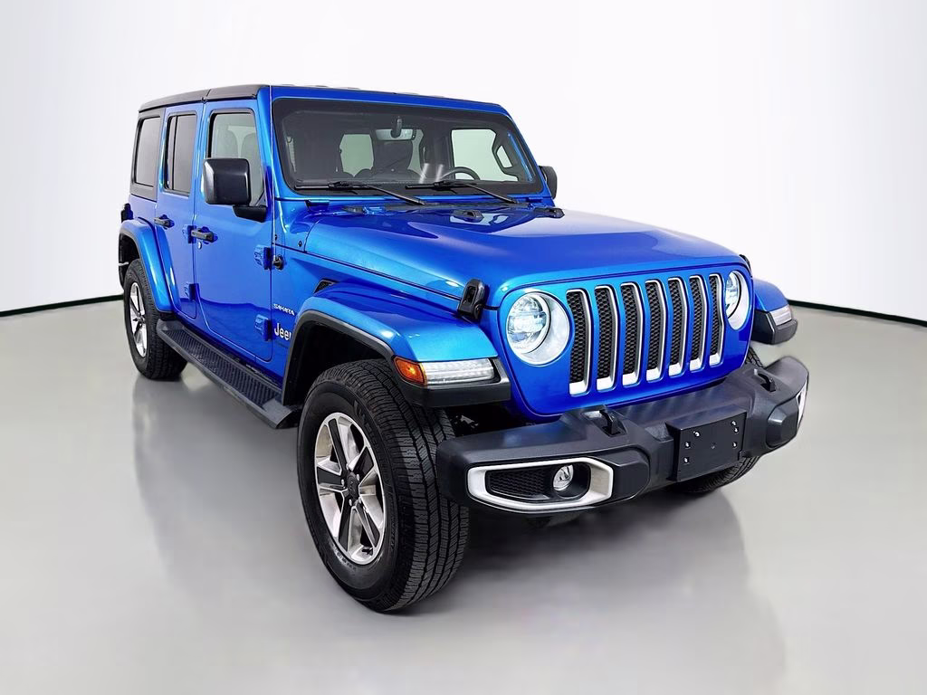 2023 Hydro Blue Pearl Coat Jeep Wrangler Sahara 4X4 SUV