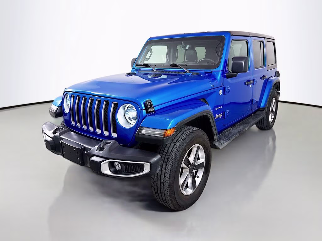 2023 Hydro Blue Pearl Coat Jeep Wrangler Sahara 4X4 SUV