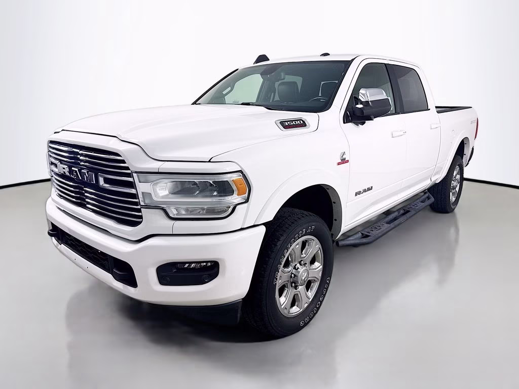 2021 Bright White Clearcoat Ram 3500 Laramie 4X4 Truck