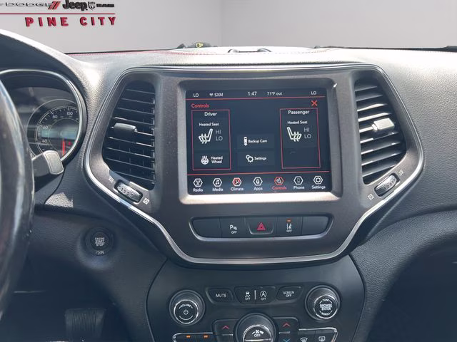 Used 2021 Jeep Cherokee Trailhawk with VIN 1C4PJMBX0MD166515 for sale in Pine City, Minnesota