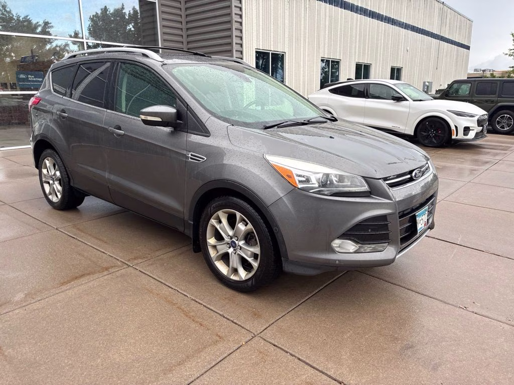 2014 Sterling Gray Metallic Ford Escape Titanium w/Tech Pkg 4X4 SUV
