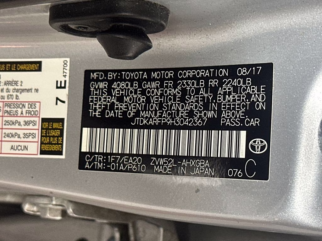 2017 Silver Toyota Prius Prime FWD Hatchback