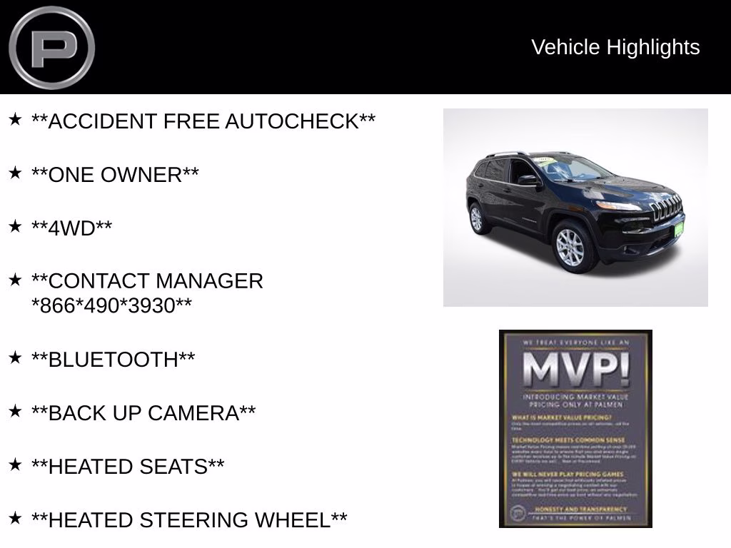 2018 Diamond Black Crystal Pearlcoat Jeep Cherokee Latitude Plus 4X4 SUV