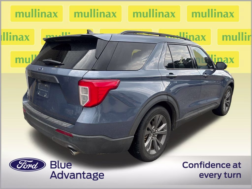 2021 Infinite Blue Metallic Tinted Clearcoat Ford Explorer XLT RWD SUV