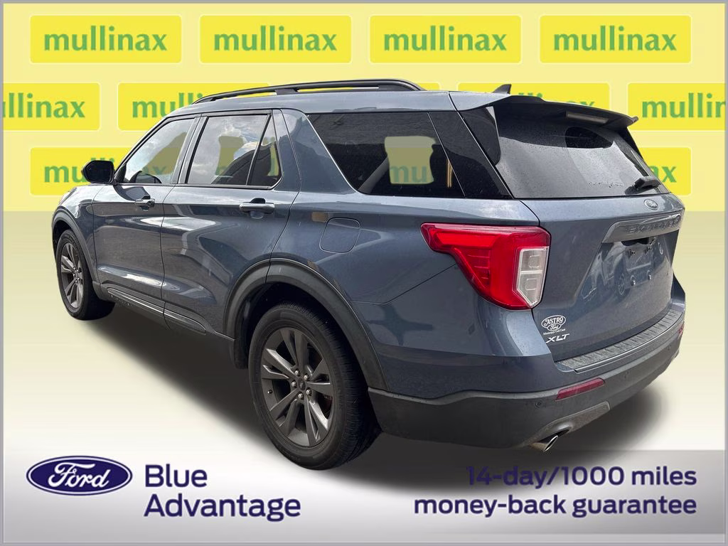 2021 Infinite Blue Metallic Tinted Clearcoat Ford Explorer XLT RWD SUV