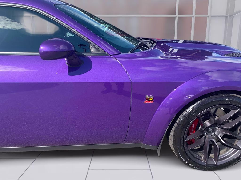 2019 Plum Crazy Pearlcoat Dodge Challenger R/T Scat Pack Widebody RWD Coupe