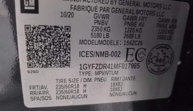 2021 Gray Cadillac XT4 Premium Luxury AWD SUV