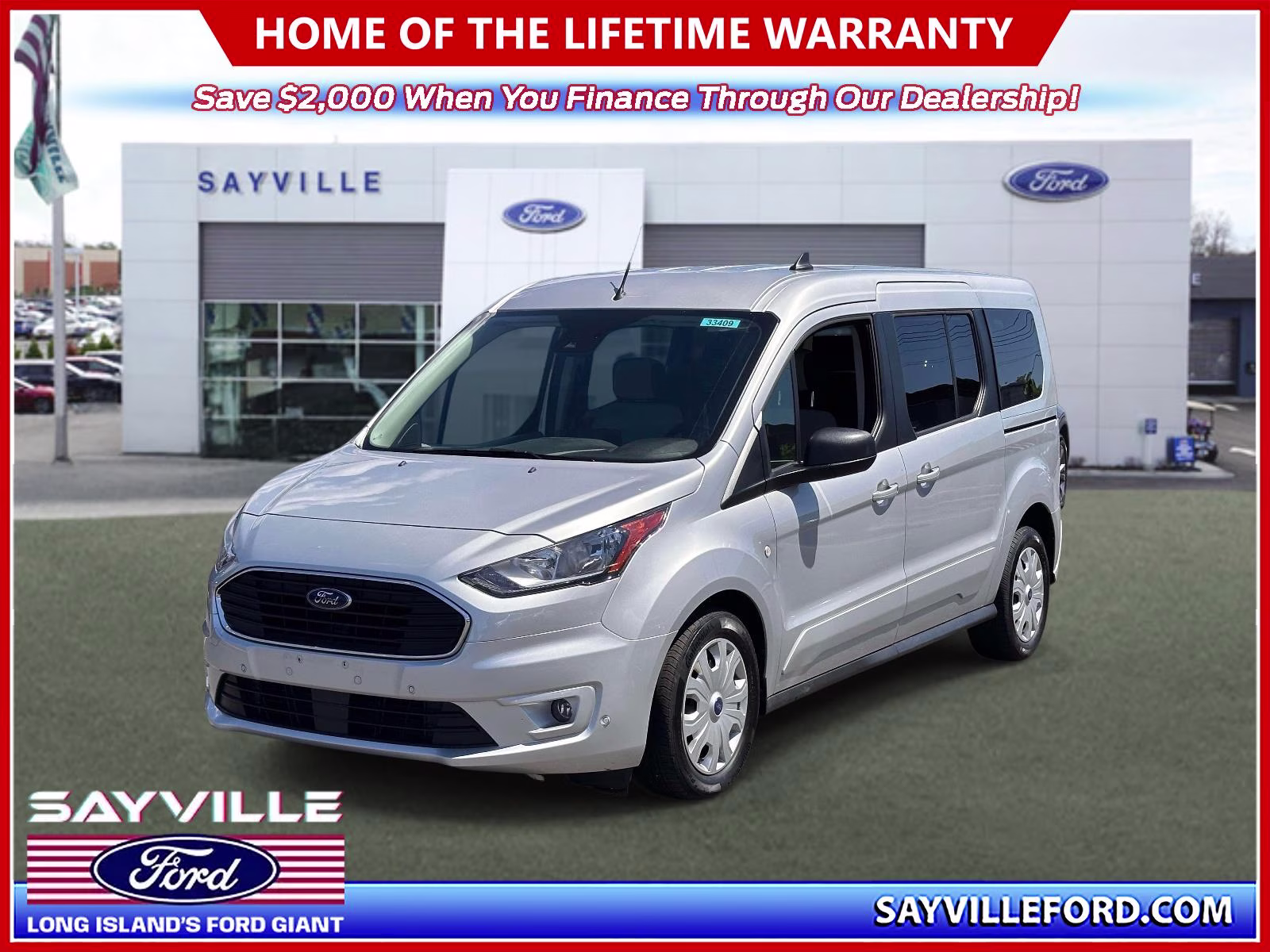 2022 Silver Ford Transit Connect Wagon XLT LWB w/Rear Liftgate FWD Van