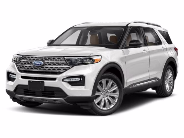 2023 White Metallic Ford Explorer Limited RWD SUV