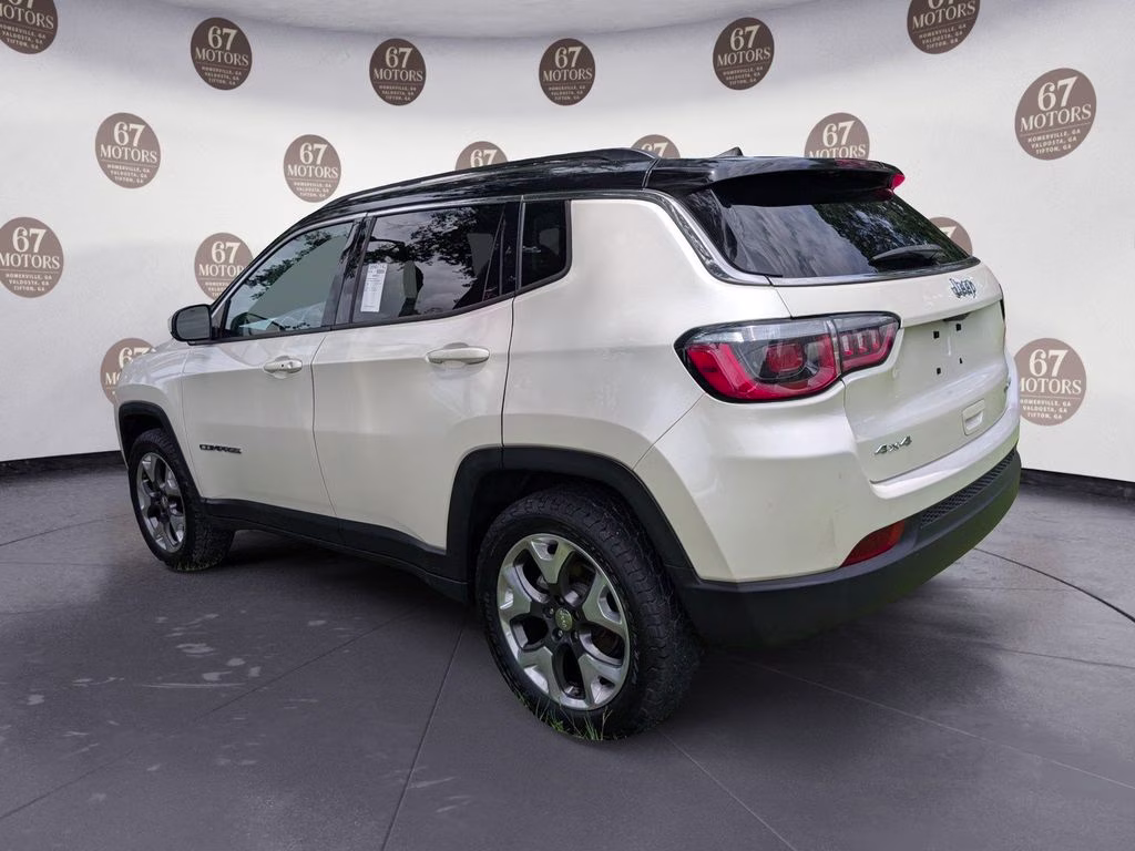 2019 Pearl White Tri-Coat Jeep Compass Limited 4X4 SUV