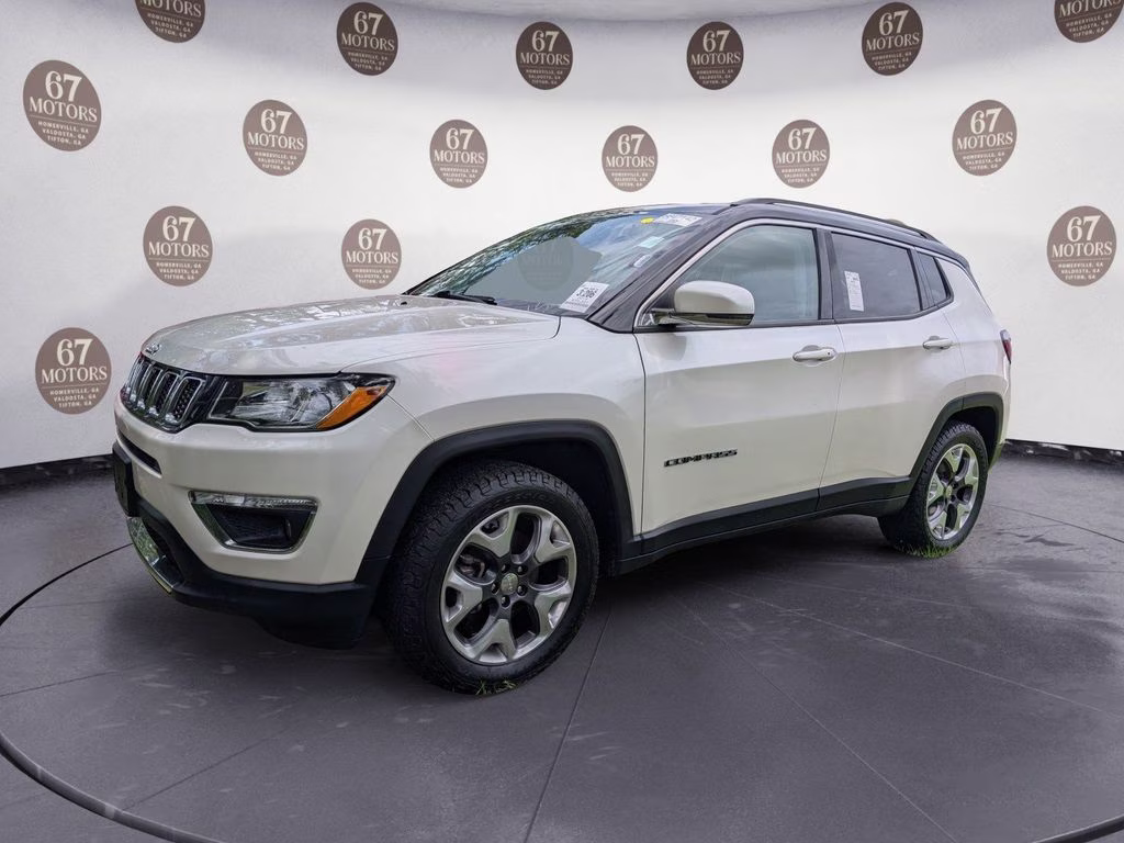 2019 Pearl White Tri-Coat Jeep Compass Limited 4X4 SUV