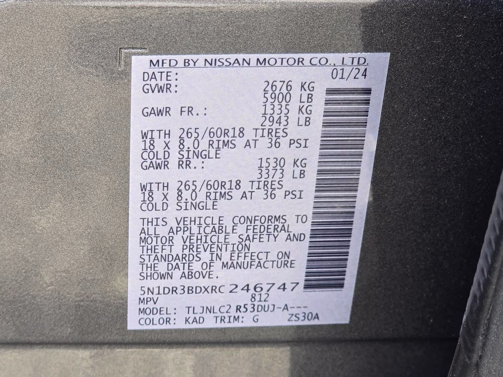 2024 Gun Metallic Nissan Pathfinder Rock Creek 4X4 SUV