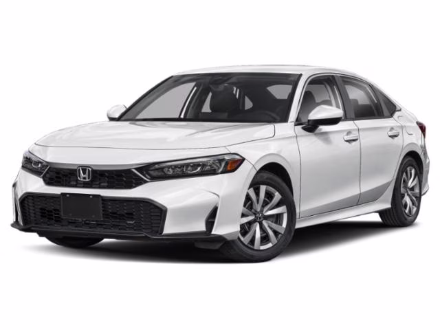2026 Platinum White Pearl Honda Civic LX FWD Sedan