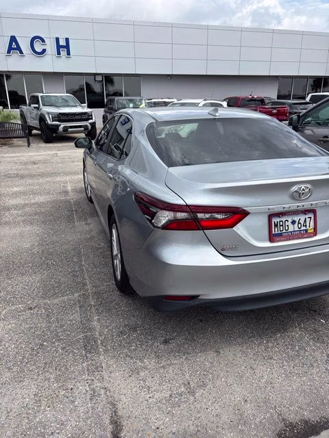 2022 Silver Toyota Camry LE FWD Sedan