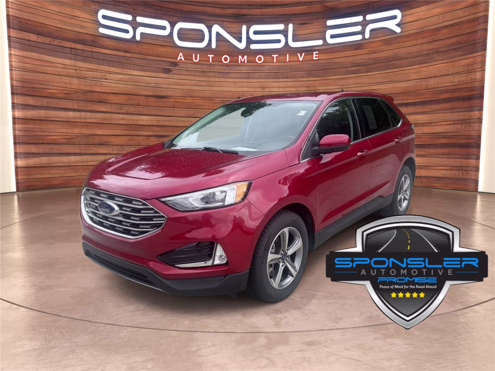 2022 Rapid Red Metallic Tinted Clearcoat Ford Edge SEL AWD Crossover