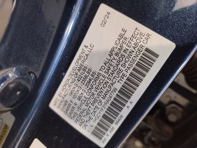 2024 Blue Honda Accord EX FWD Sedan