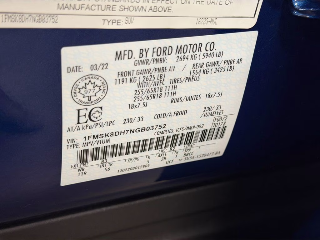 2022 Blue Ford Explorer XLT w/Trailer Tow Pkg 4X4 SUV