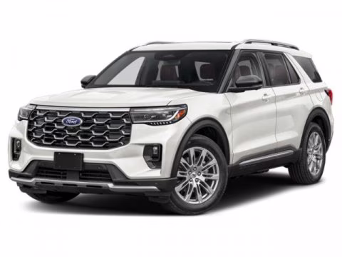 2027 Star White Metallic Tri-Coat Ford Explorer Platinum RWD SUV