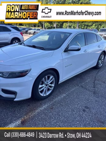 2018 Summit White Chevrolet Malibu LT FWD Sedan