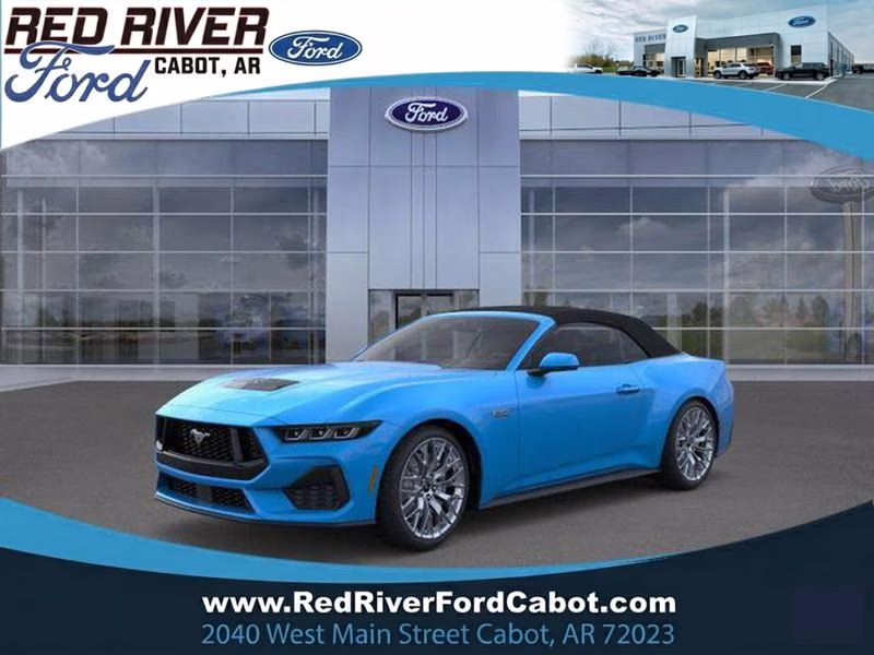 2025 Grabber Blue Metallic Ford Mustang GT Premium RWD Convertible