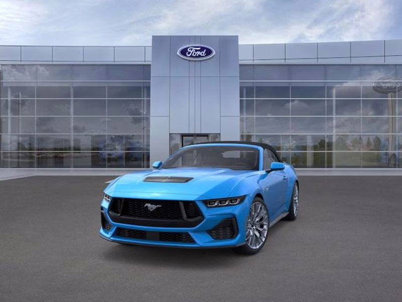 2025 Grabber Blue Metallic Ford Mustang GT Premium RWD Convertible