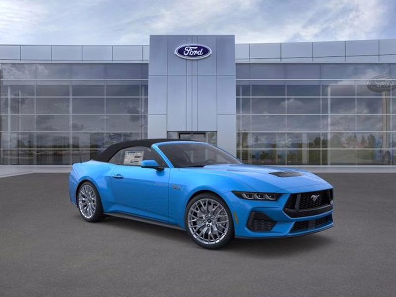 2025 Grabber Blue Metallic Ford Mustang GT Premium RWD Convertible