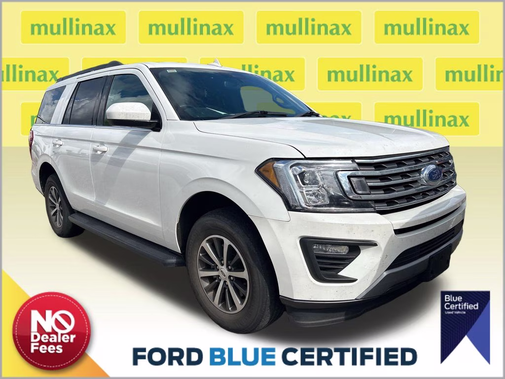 2021 Star White Metallic Tri-Coat Ford Expedition XLT RWD SUV