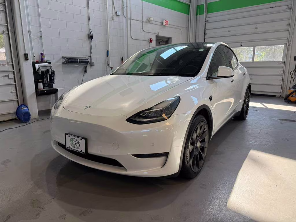 2021 Pearl White Multi-Coat Tesla Model Y Long Range AWD SUV