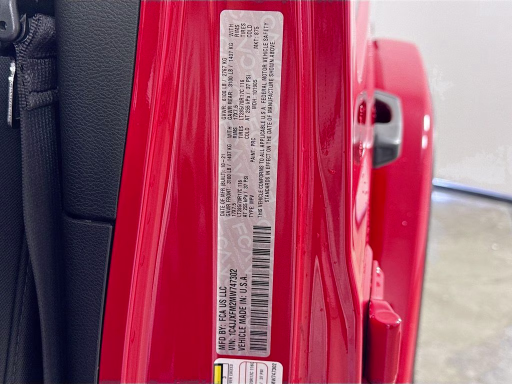 2021 Firecracker Red Clearcoat Jeep Wrangler Unlimited Rubicon 4X4 SUV