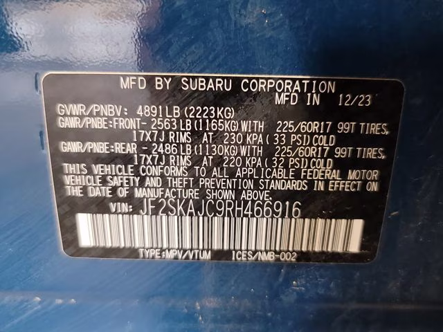 2024 Geyser Blue Subaru Forester Wilderness AWD SUV
