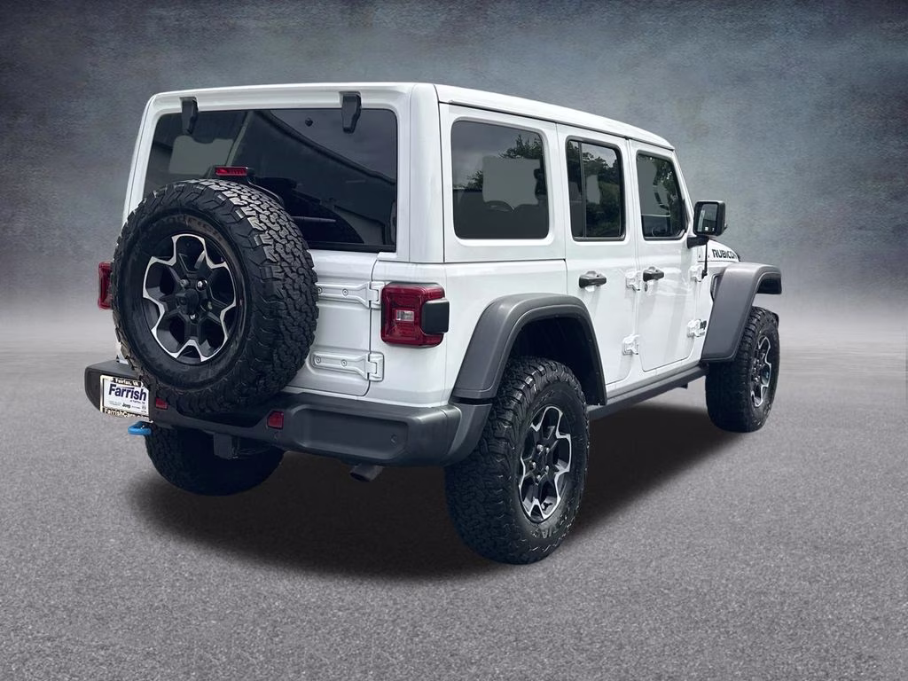 2022 Bright White Clearcoat Jeep Wrangler Unlimited Rubicon 4xe 4X4 SUV