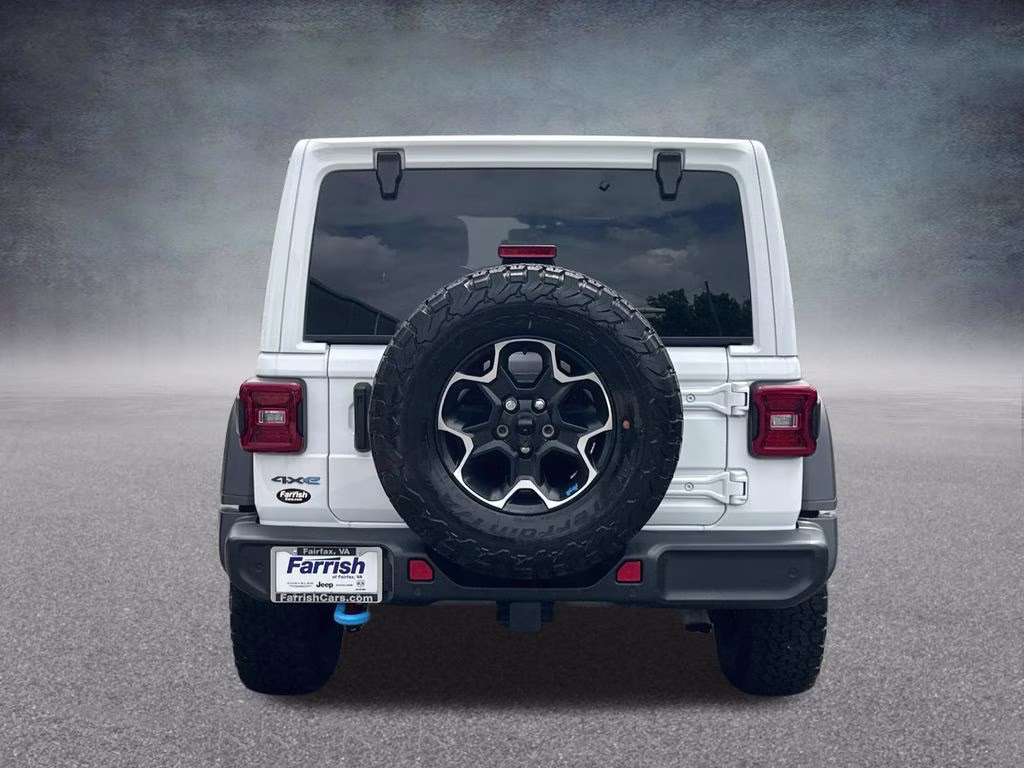 2022 Bright White Clearcoat Jeep Wrangler Unlimited Rubicon 4xe 4X4 SUV